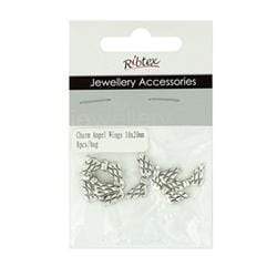 AussieSuperStore Jewellery Making Supplies JF Angel Wings Charms JF Angel Wings Charms | Jewellery Making Accessories 9323823125837 CHM416