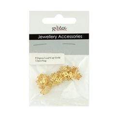 AussieSuperStore Jewellery Making Supplies JF Bead Caps Filigree Leaf Adjustable (in 2 colors) JF Bead Caps Filigree Leaf Adjustable | Jewellery Making Accessories