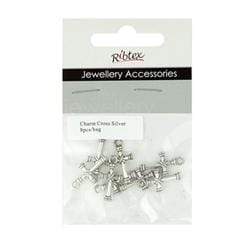 AussieSuperStore Jewellery Making Supplies JF Cross Charms 21mm Silver JF Cross Charms 21mm Silver | Jewellery Making Accessories 9323823103446 JF730