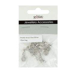 AussieSuperStore Jewellery Making Supplies JF Double Swirl Charms 18mm JF Double Swirl Charms 18mm | Jewellery Making Accessories 9323823091828 JF447