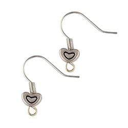 AussieSuperStore Jewellery Making Supplies JF Earring Shepherd Hooks Decorative Heart JF Earring Shepherd Hooks | Jewellery Making Accessories 9323823135690 JF947