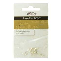 AussieSuperStore Jewellery Making Supplies JF Earring Shepherd Hooks with Diamante JF Earring Shepherd Hooks w Diamante | Jewellery Making Accessories 9323823163228 JF1062