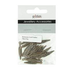 AussieSuperStore Jewellery Making Supplies JF Feather Charms 28mm JF Feather Charms 28mm | Jewellery Making Accessories 9323823088347 JF396