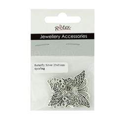 AussieSuperStore Jewellery Making Supplies JF Feature Butterfly 25x35mm JF Feature Butterfly 25x35mm | Jewellery Making Accessories 9323823083540 JF327