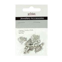 AussieSuperStore Jewellery Making Supplies JF Fish, Turtle and Giraffe Charms JF Fish, Turtle and Giraffe Charms | Jewellery Making Accessories 9323823066055 CHM101
