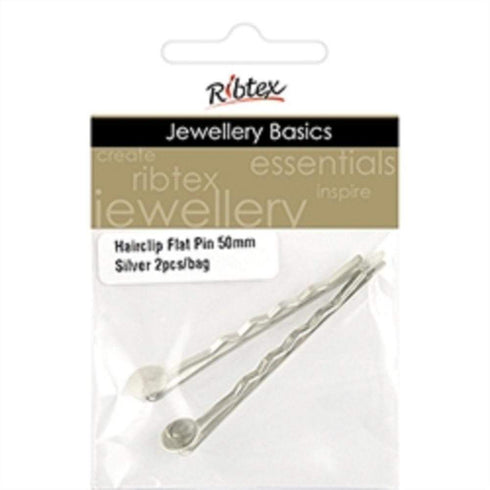 AussieSuperStore Jewellery Making Supplies JF Flat Pin Hairclip JF Flat Pin Hairclip | Jewellery Making Findings | Jewellery Making Supplies 9323823208905 JF2005