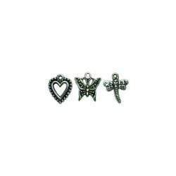 AussieSuperStore Jewellery Making Supplies JF Heart, Butterfly and Dragonfly Charms JF Heart, Butterfly&Dragonfly Charms| Jewellery Making Accessories 9323823066109 CHM105