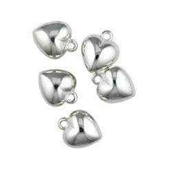 AussieSuperStore Jewellery Making Supplies JF Heart Charms 15x16mm Bright Silver JF Heart Charms 15x16mm | Jewellery Making Accessories 9323823100353 JF574