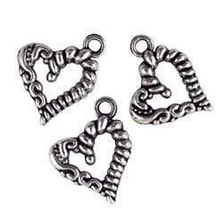 AussieSuperStore Jewellery Making Supplies JF Heart Open Rope Charms JF Heart Open Rope Charms | Jewellery Making Accessories 9323823125882 CHM421