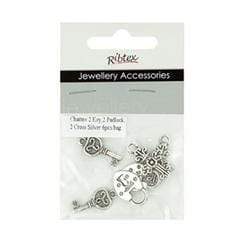 AussieSuperStore Jewellery Making Supplies JF Key, Padlock and Cross Charms JF Key, Padlock and Cross Charms | Jewellery Making Accessories 9323823066116 CHM106
