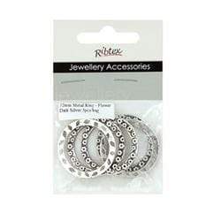 AussieSuperStore Jewellery Making Supplies JF Metal Ring Round with Flower JF Metal Ring Round with Flower | Jewellery Making Accessories 9323823126018 JF843