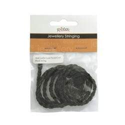 AussieSuperStore Jewellery Making Supplies JF Plaited Leather Black JF Plaited Leather Black | Jewellery Making Stringing Material 9323823163877 JF1127