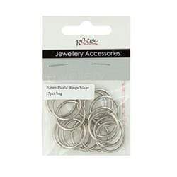 AussieSuperStore Jewellery Making Supplies JF Plastic Ring Round 20mm (in 3 colors) JF Plastic Ring Round 20mm | Jewellery Making Accessories