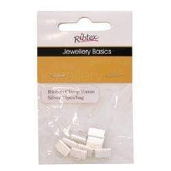 AussieSuperStore Jewellery Making Supplies JF Ribbon Clamp 10mm (in 2 colors) JF Ribbon Clamp 10mm | Jewellery Making Accessories