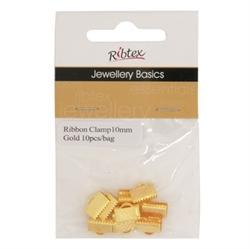 AussieSuperStore Jewellery Making Supplies JF Ribbon Clamp 10mm (in 2 colors) JF Ribbon Clamp 10mm | Jewellery Making Accessories