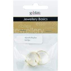 AussieSuperStore Jewellery Making Supplies JF Ring Base Flat Round Adjustable (in 2 colors) JF Ring Base Flat Round Adjustable | Jewellery Making Accessories