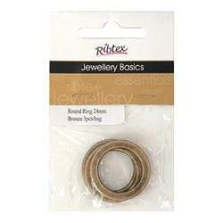 AussieSuperStore Jewellery Making Supplies JF Ring Bronze Round 27mm JF Ring Bronze Round 27mm | Jewellery Making Accessories 9323823160456 JF1059