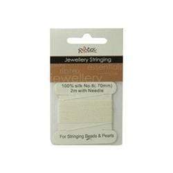 AussieSuperStore Jewellery Making Supplies JF Silk Beading Cord White JF Silk Beading Cord White | Jewellery Making Stringing Material 9323823163624 JF1102