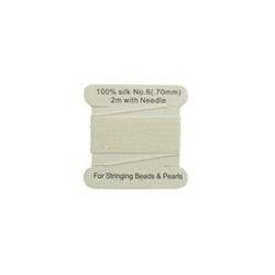 AussieSuperStore Jewellery Making Supplies JF Silk Beading Cord White JF Silk Beading Cord White | Jewellery Making Stringing Material 9323823163624 JF1102