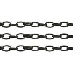 AussieSuperStore Jewellery Making Supplies JF Straight Oval Link Chain 7x4mm Black JF Oval Link Chain 7x4mm Black | Jewellery Making Accessories 9323823160234 JF1037