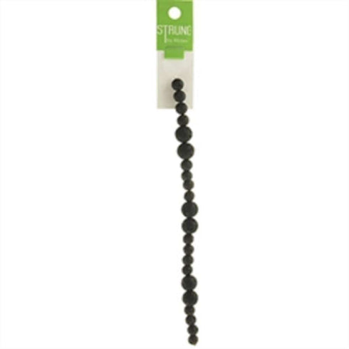 AussieSuperStore Jewellery Making Supplies Lava Stone Round Strung Beads Lava Stone Round Strung Beads | Jewellery Making Beads | Jewellery Making Supplies 9323823200121 BBS18001