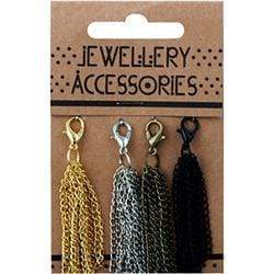 AussieSuperStore Jewellery Making Supplies Lobster Clasp with Chain Charm Lobster Clasp with Chain Charm | Jewellery Making Beads | Jewellery Making Supplies 9323823190804 JF1200