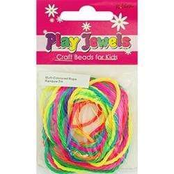 AussieSuperStore Jewellery Making Supplies Multi Coloured Rope Rainbow Cord Multi Coloured Rope Rainbow Cord | Jewellery Making Stringing Material | Jewellery Making Supplies 9323823201968 PJS18003