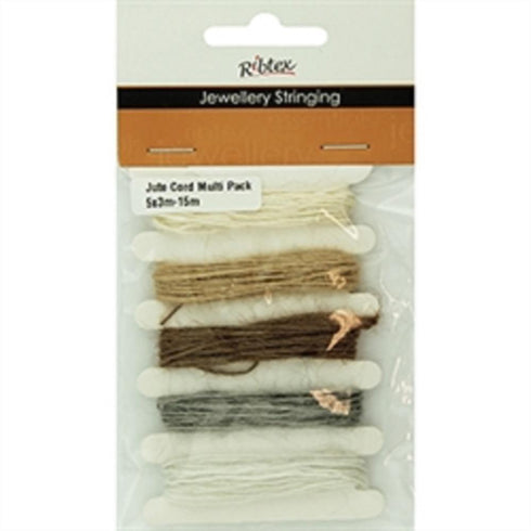 AussieSuperStore Jewellery Making Supplies Neutral Colours JF Jute Multi Pack Cord (in 3 colours) JF Jute Multi Pack Cord (in 3 colours) | Jewellery Making Stringing Material 9323823205546 JF19019