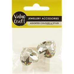AussieSuperStore Jewellery Making Supplies Pendant Glass Faceted Heart Pendant Glass Faceted Heart | Jewellery Making Accessories 9331468052937 VJY621