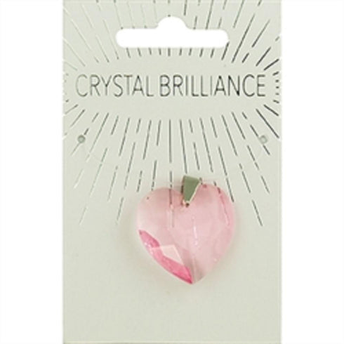 AussieSuperStore Jewellery Making Supplies Pink Chinese Crystal Heart Pendant (in 3 colours) Chinese Crystal Heart Pendant (in 3 colours) | Jewellery Making Beads | Jewellery Making Supplies 9323823205355 CRY19019