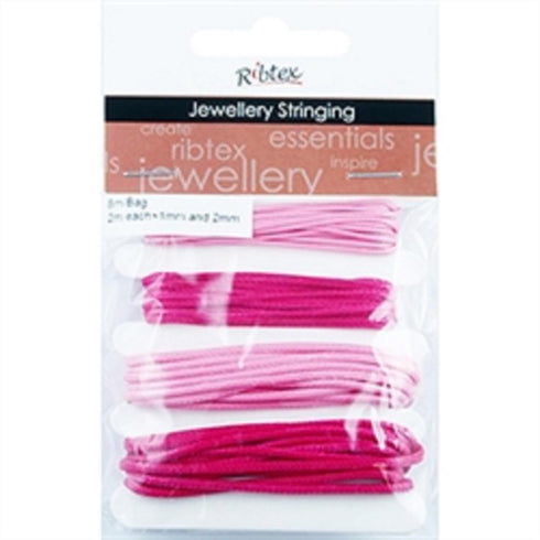 AussieSuperStore Jewellery Making Supplies Pink/Hot Pink JF Waxed Cord (in 6 colours) JF Waxed Cord (in 6 colours) | Jewellery Making Stringing Material 9323823191337 JFST052