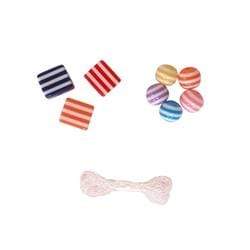 AussieSuperStore Jewellery Making Supplies PJ Twin Pack Bead Round/Cube Stripes Beads PJ Twin Pack Bead Round/Cube Stripes Beads | Jewellery Making Beads 9323823158347 PJD121