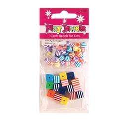 AussieSuperStore Jewellery Making Supplies PJ Twin Pack Bead Round/Cube Stripes Beads PJ Twin Pack Bead Round/Cube Stripes Beads | Jewellery Making Beads 9323823158347 PJD121
