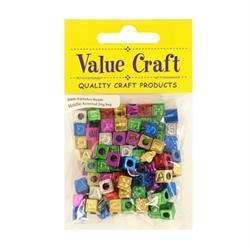 AussieSuperStore Jewellery Making Supplies Plastic Bright Metallic Alphabet Beads 6mm Plastic Bright Metallic Alphabet Beads 6mm | Jewellery Making Beads 9331468022893 VCBMA