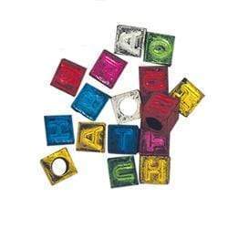 AussieSuperStore Jewellery Making Supplies Plastic Bright Metallic Alphabet Beads 6mm Plastic Bright Metallic Alphabet Beads 6mm | Jewellery Making Beads 9331468022893 VCBMA