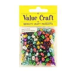 AussieSuperStore Jewellery Making Supplies Plastic Bright Metallic Oval Beads 6mm Plastic Bright Metallic Oval Beads 6mm | Jewellery Making Beads 9331468022916 VCBMO