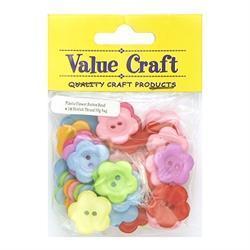 AussieSuperStore Jewellery Making Supplies Plastic Flower Buttons Plastic Flower Buttons | Craft Buttons | Sewing Buttons 9331468035718 VCKB014
