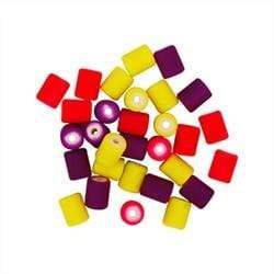 AussieSuperStore Jewellery Making Supplies Plastic Fluoro Tube Beads Plastic Fluoro Tube Beads | Jewellery Making Beads 9331468038870 VCB100