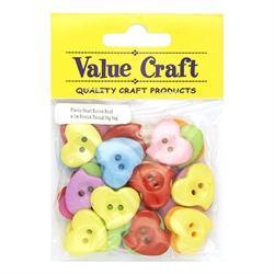AussieSuperStore Jewellery Making Supplies Plastic Heart Buttons Plastic Heart Buttons | Craft Buttons | Sewing Buttons 9331468035701 VCKB013