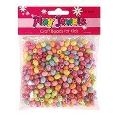 AussieSuperStore Jewellery Making Supplies Plastic Oval Beads 13mm Plastic Oval Beads 13mm | Jewellery Making Beads | Kids Beads 9323823158910 PJV108