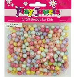 AussieSuperStore Jewellery Making Supplies Plastic Round Textured Pastel Beads Plastic Round Textured Pastel Beads | Jewellery Making & Beading Supplies | Beads for Kids 9323823202187 PJV18005