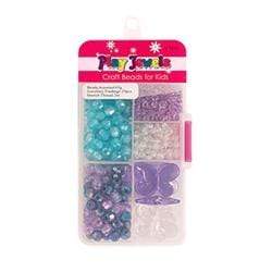 AussieSuperStore Jewellery Making Supplies Play Jewels Bead Box Butterfly Play Jewels Bead Box Butterfly | Kids Play Jewellery Making Beads Kits 9323823157951 PJC102