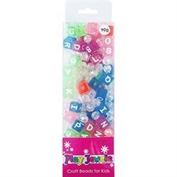 AussieSuperStore Jewellery Making Supplies Play Jewels Blister Pack Letter Cube Beads Play Jewels Blister Pack Letter Cube Beads | Jewellery Making Beads 9323823191719 PJB05