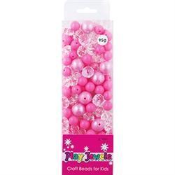 AussieSuperStore Jewellery Making Supplies Play Jewels Blister Pack Light Pink Beads Play Jewels Blister Pack Light Pink Beads | Jewellery Making Beads 9323823191740 PJB08