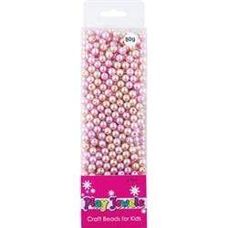 AussieSuperStore Jewellery Making Supplies Play Jewels Blister Pack Pearl Beads Play Jewels Blister Pack Pearl Beads | Jewellery Making Beads 9323823191702 PJB04