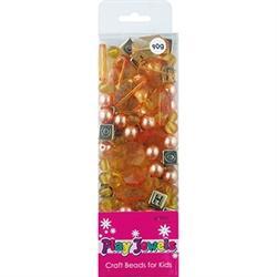 AussieSuperStore Jewellery Making Supplies Play Jewels Blister Pack Round & Alphabet Gold Beads Play Jewels Round & Alphabet Gold Beads | Jewellery Making Beads 9323823191856 PJB19