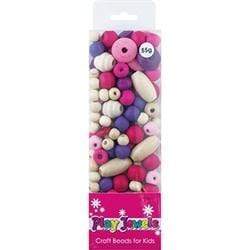 AussieSuperStore Jewellery Making Supplies Play Jewels Blister Pack Wood Beads Play Jewels Blister Pack Wood Beads | Jewellery Making Beads 9323823191689 PJB02