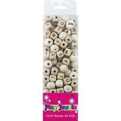 AussieSuperStore Jewellery Making Supplies Play Jewels Blister Pack Wooden Round & Alphabet Beads Play Jewels Wooden Round & Alphabet Beads | Jewellery Making Beads 9323823191818 PJB15