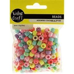 AussieSuperStore Jewellery Making Supplies Pony Beads 6mm Pony Beads 6mm | Jewellery Making Beads | Kids Beads 9331468052999 VJY611