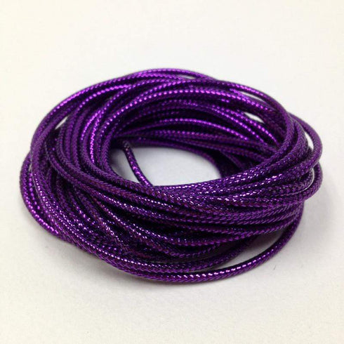 AussieSuperStore Jewellery Making Supplies Purple Metallic Cord 16 ply (in 7 colors) Metallic Cord 16 ply | Cords & Ropes Ribbons & Wrapping | Cord Crafts MC16-7